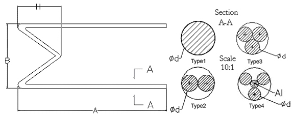 Aquecedor de tungstênio possui Typs diferentes, fazendo com que em aquecedor de tungstênio 05/03 de acordo com desenhos.